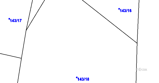 Parcela st. 143/2 v KÚ Spomyšl, Katastrální mapa