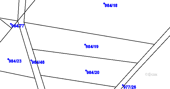 Parcela st. 984/19 v KÚ Spytihněv, Katastrální mapa