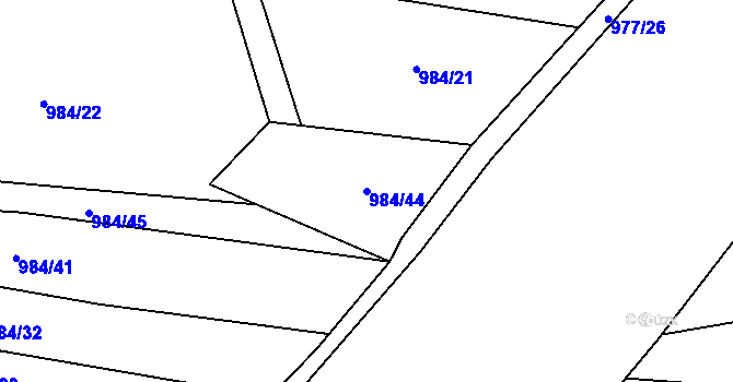 Parcela st. 984/44 v KÚ Spytihněv, Katastrální mapa
