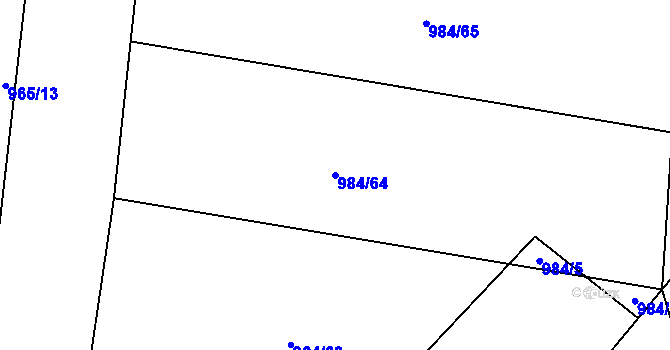 Parcela st. 984/64 v KÚ Spytihněv, Katastrální mapa
