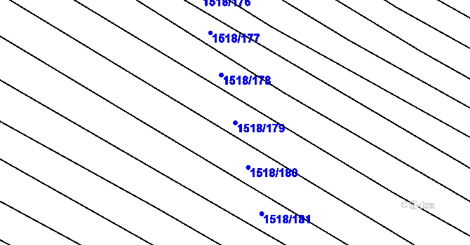 Parcela st. 1518/179 v KÚ Spytihněv, Katastrální mapa