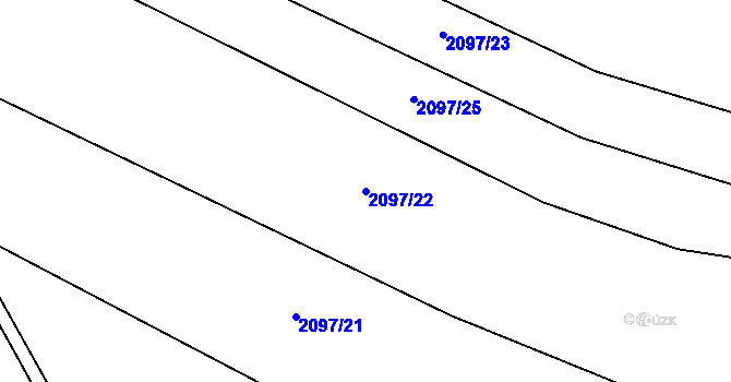 Parcela st. 2097/22 v KÚ Spytihněv, Katastrální mapa