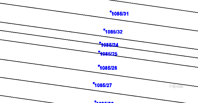 Parcela st. 1085/25 v KÚ Spytihněv, Katastrální mapa
