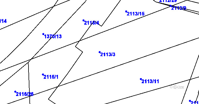 Parcela st. 2113/3 v KÚ Spytihněv, Katastrální mapa