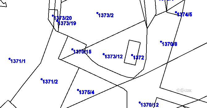 Parcela st. 1373/12 v KÚ Spytihněv, Katastrální mapa