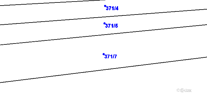 Parcela st. 371/7 v KÚ Srbce u Luže, Katastrální mapa