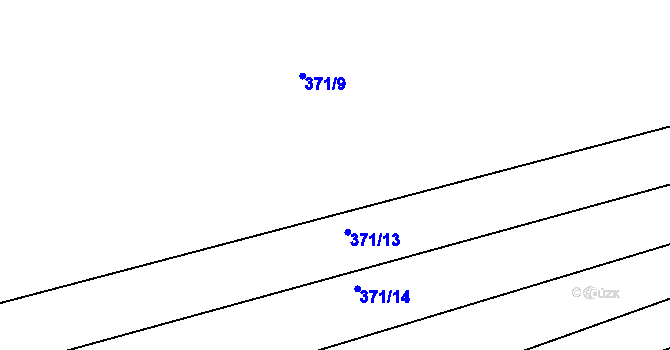 Parcela st. 371/12 v KÚ Srbce u Luže, Katastrální mapa