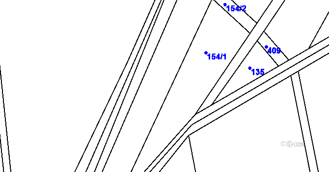 Parcela st. 414/2 v KÚ Srbce u Luže, Katastrální mapa