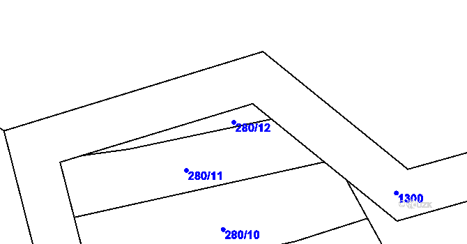 Parcela st. 280/12 v KÚ Hlohovčice, Katastrální mapa