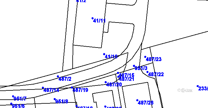 Parcela st. 41/10 v KÚ Srbice u Kolovče, Katastrální mapa