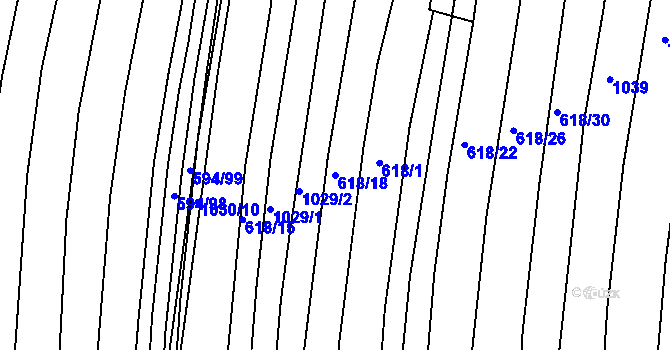 Parcela st. 618/18 v KÚ Těšovice u Kolovče, Katastrální mapa