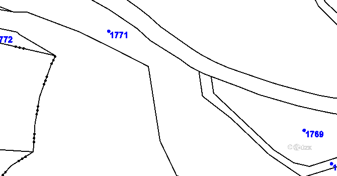 Parcela st. 77/1 v KÚ Srbská Kamenice, Katastrální mapa
