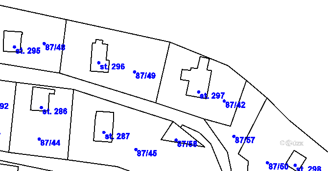 Parcela st. 87/56 v KÚ Srbská Kamenice, Katastrální mapa