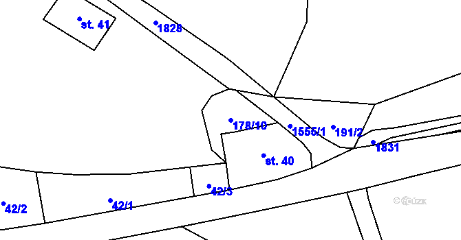 Parcela st. 178/10 v KÚ Srbská Kamenice, Katastrální mapa