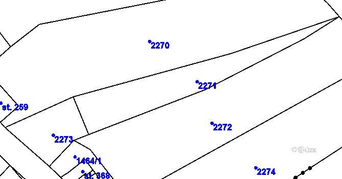 Parcela st. 1464/12 v KÚ Srbská Kamenice, Katastrální mapa