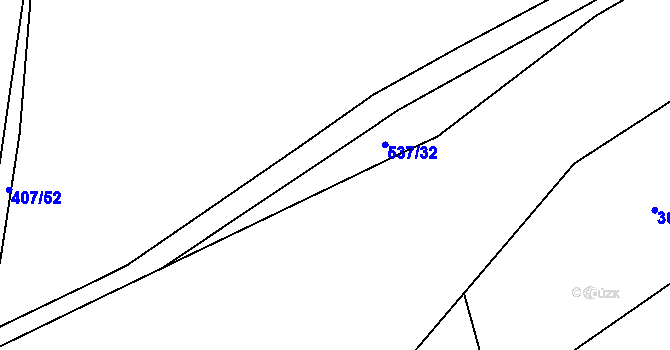 Parcela st. 537/24 v KÚ Srch, Katastrální mapa