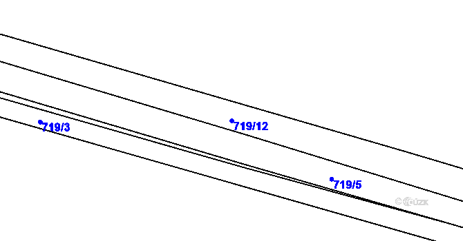 Parcela st. 719/12 v KÚ Srubec, Katastrální mapa