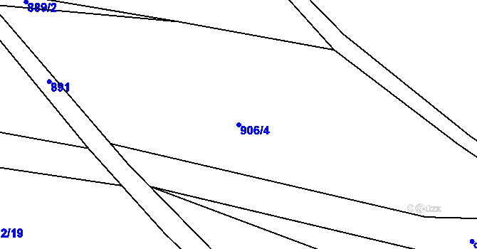 Parcela st. 906/4 v KÚ Srubec, Katastrální mapa