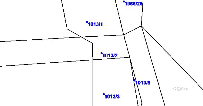 Parcela st. 1013/2 v KÚ Srubec, Katastrální mapa