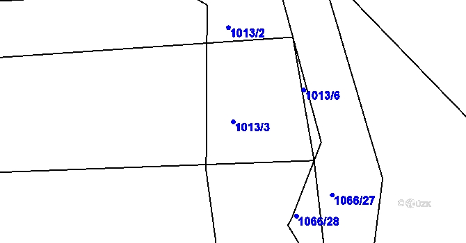 Parcela st. 1013/3 v KÚ Srubec, Katastrální mapa