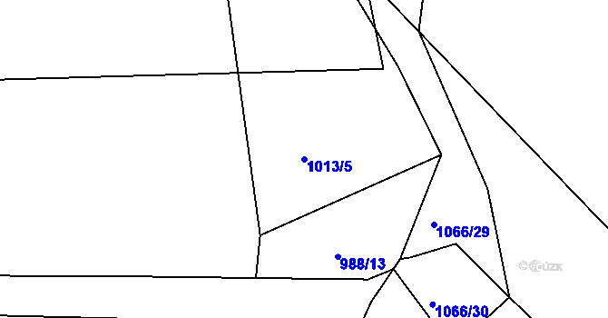 Parcela st. 1013/5 v KÚ Srubec, Katastrální mapa