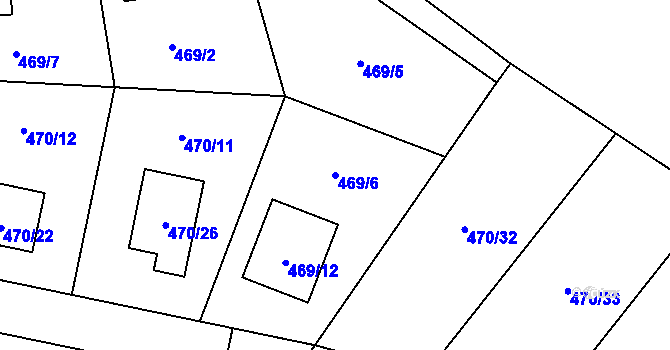 Parcela st. 469/6 v KÚ Srubec, Katastrální mapa