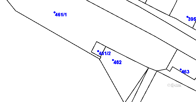 Parcela st. 461/2 v KÚ Srubec, Katastrální mapa