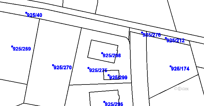 Parcela st. 925/298 v KÚ Srubec, Katastrální mapa