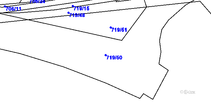 Parcela st. 719/50 v KÚ Srubec, Katastrální mapa