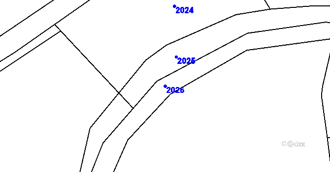 Parcela st. 2026 v KÚ Stadice, Katastrální mapa