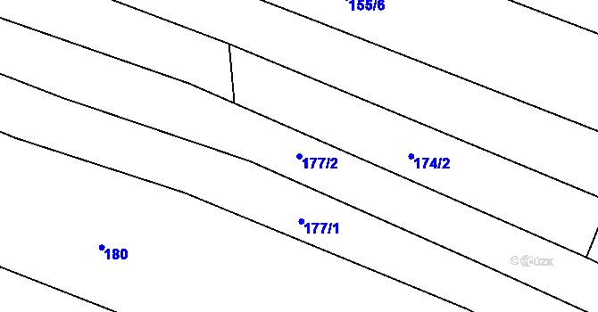 Parcela st. 177/2 v KÚ Křída u Stádlce, Katastrální mapa