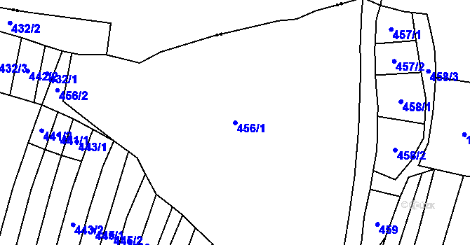 Parcela st. 456/1 v KÚ Křída u Stádlce, Katastrální mapa