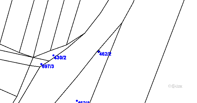 Parcela st. 462/2 v KÚ Křída u Stádlce, Katastrální mapa