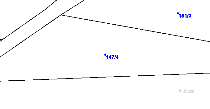 Parcela st. 147/4 v KÚ Stádlec, Katastrální mapa