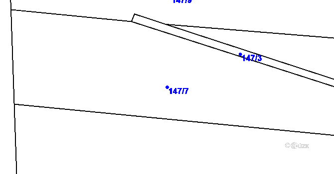 Parcela st. 147/7 v KÚ Stádlec, Katastrální mapa