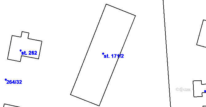 Parcela st. 171/2 v KÚ Stádlec, Katastrální mapa