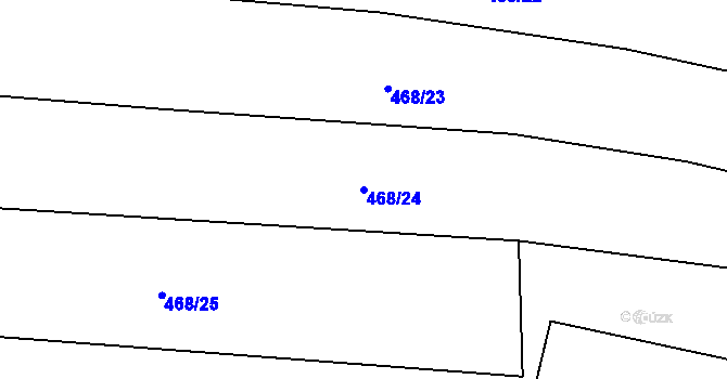Parcela st. 468/24 v KÚ Stádlec, Katastrální mapa