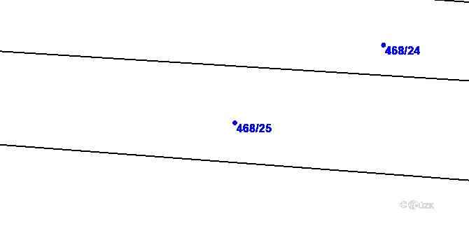 Parcela st. 468/25 v KÚ Stádlec, Katastrální mapa