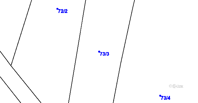 Parcela st. 73/3 v KÚ Stádlec, Katastrální mapa