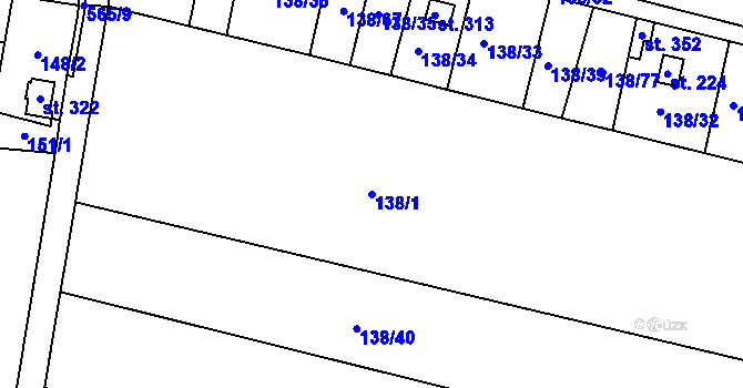Parcela st. 138/1 v KÚ Stádlec, Katastrální mapa