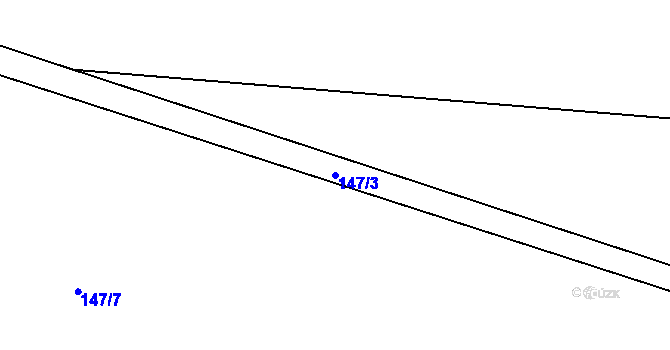 Parcela st. 147/3 v KÚ Stádlec, Katastrální mapa