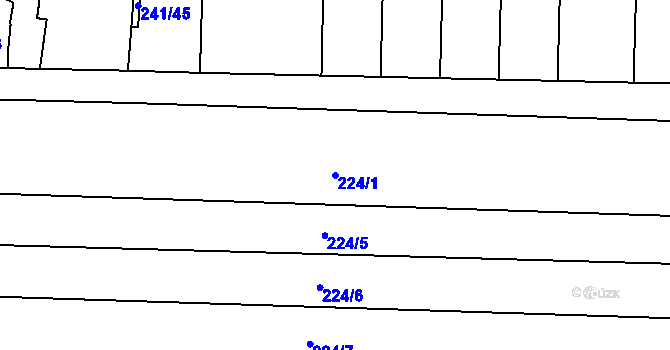 Parcela st. 224/1 v KÚ Stádlec, Katastrální mapa