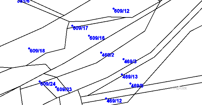 Parcela st. 469/2 v KÚ Stádlec, Katastrální mapa