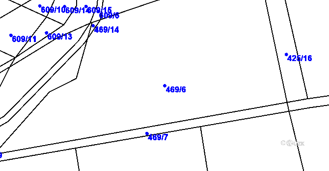 Parcela st. 469/6 v KÚ Stádlec, Katastrální mapa