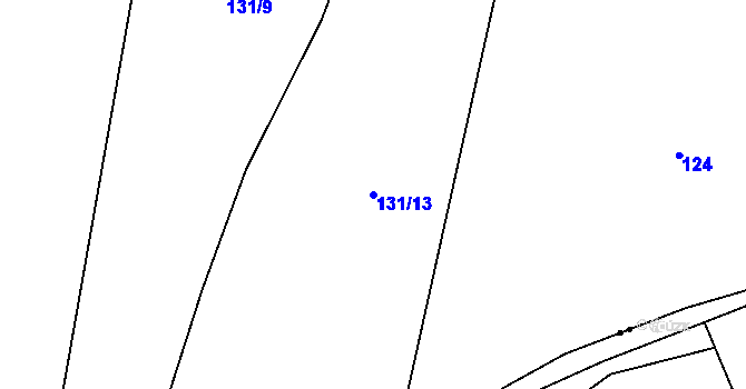 Parcela st. 131/13 v KÚ Stádlec, Katastrální mapa