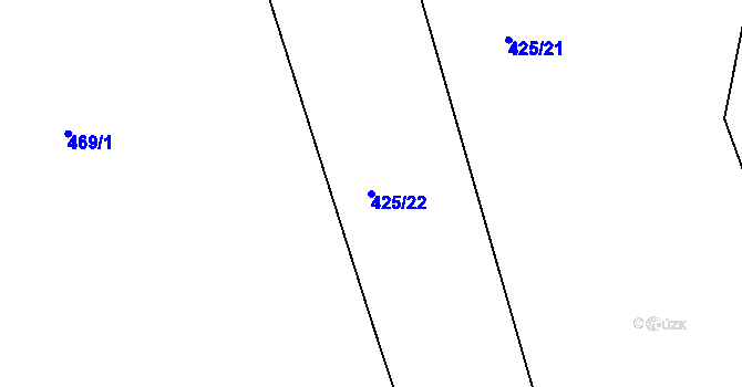 Parcela st. 425/22 v KÚ Stádlec, Katastrální mapa