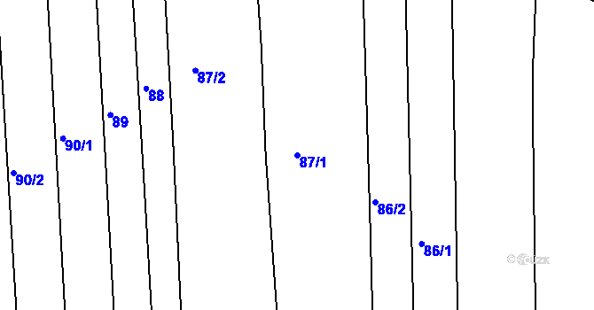 Parcela st. 87/1 v KÚ Staré Sedlo u Stádlce, Katastrální mapa