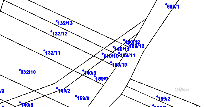 Parcela st. 140/10 v KÚ Staré Sedlo u Stádlce, Katastrální mapa