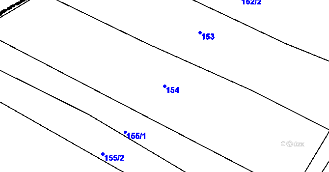 Parcela st. 154 v KÚ Staré Sedlo u Stádlce, Katastrální mapa