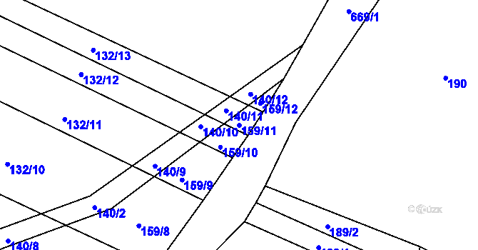 Parcela st. 159/11 v KÚ Staré Sedlo u Stádlce, Katastrální mapa